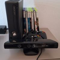 X box 360, con kinetik, 2 joystic e 7 giochi