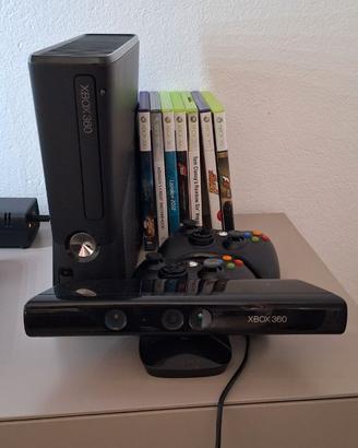 X box 360, con kinetik, 2 joystic e 7 giochi
