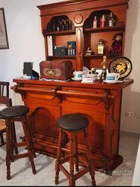 Mobile bar anni 80 legno massello