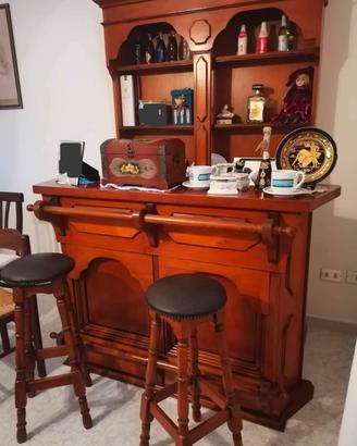 Mobile bar anni 80 legno massello