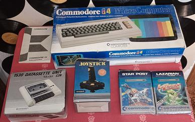 Commodore 64+Datasette+Joystick+2 giochi e manuali