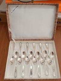 12 cucchiai argento ARG 1000 con scatola 