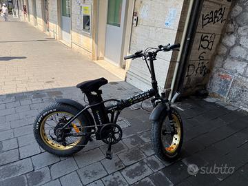 E-Bike Argento Mini Max FAT Pieghevole