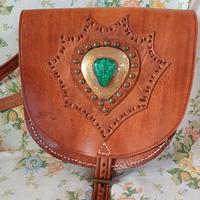 Borsa etnica in vero cuoio nuovissima 