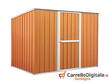 Casetta giardino in Acciaio 260x185 legno chiaro