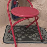 sgabello pieghevole rosso