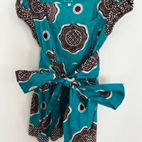 Vestito in cotone con scollo quadrato