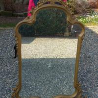 Specchio Antico Vintage Arredo Liberty Cornice Oro