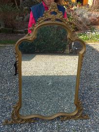 Specchio Antico Vintage Arredo Liberty Cornice Oro
