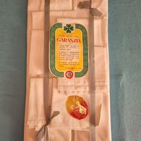 tovaglia cotone damascato bianca e 6 tovaglioli 