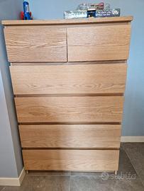 Cassettiera bianca e / o marrone in buono stato 