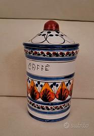 Contenitore in ceramica decorata a mano La Spiga