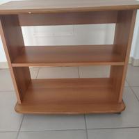 PORTA TV IN LEGNO CON RUOTE