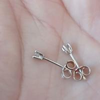 Orecchini oro bianco e zirconi