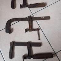 Tre morsetti da falegname anni 40