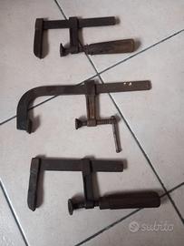 Tre morsetti da falegname anni 40