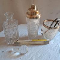 set bar cristallo e argento 