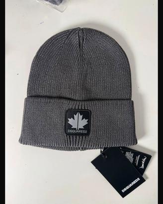 Capello Beanie Dsquared2 Grigio Scuro - Nuovo