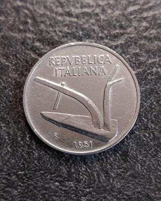 10 Lire 1951 Spighe di Grano Primo anno 