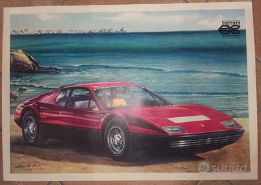 LITOGRAFIA FERRARI BB Berlinetta Boxer