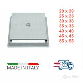 Chiusino coperchio pvc grigio Super VARIE MISURE