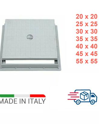 Chiusino coperchio pvc grigio Super VARIE MISURE