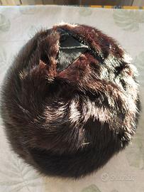 Cappello di visone marrone