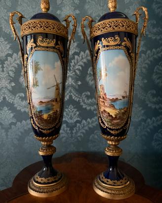 Coppia Vasi stile Sèvres - (XIX sec.)