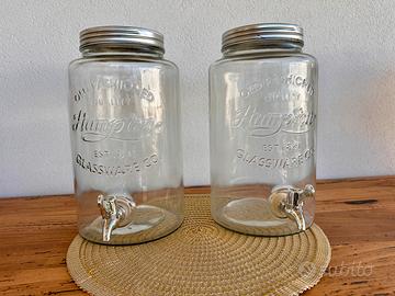 Dispenser vetro per feste, matrimoni, aperitivi
