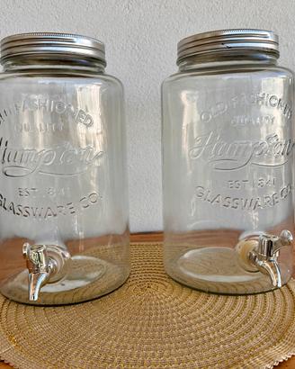 Dispenser vetro per feste, matrimoni, aperitivi