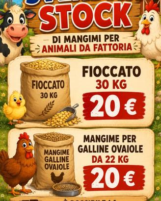 Mangimi animali da fattoria 