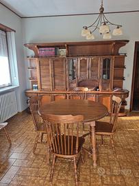 MOBILE IN STILE PER SOGGIORNO TAVOLO CON  SEI SED