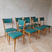 Set 8 Sedie Vintage In Faggio anni '50