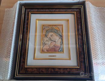Madonna con bambino in argento