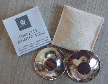 Para capezzoli/coppette in argento puro per allatt