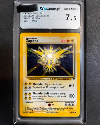 Pokemon Zapdos Legendary Collection Inglese Nm 7.5