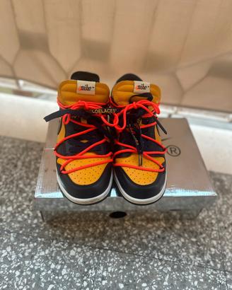  off White x Nike dunk low" university gold' 