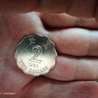Moneta 2 dollars Hong Kong 1993 usata 