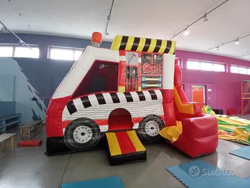 Macchinina pompieri Gioco Gonfiabile per Bambini