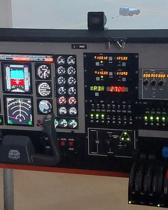 Sistema completo cockpit simulatore volo