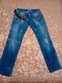 jeans donna rosso di sera