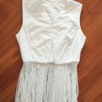 Gilet frange bianco tg 44