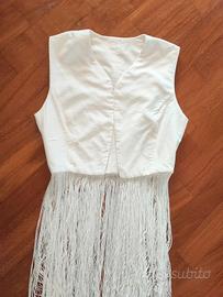 Gilet frange bianco tg 44