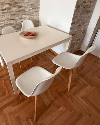 Set Pranzo Moderno - Tavolo + 4 Sedie Design