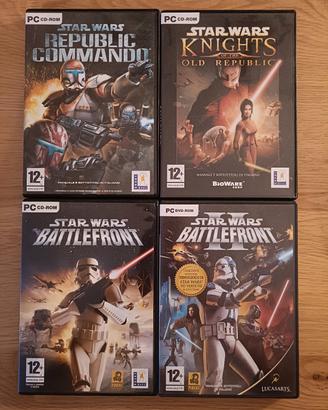 Lotto 4 Giochi PC Star Wars Battlefront KOTOR ITA