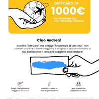 Gift card WeRoad 1000 euro