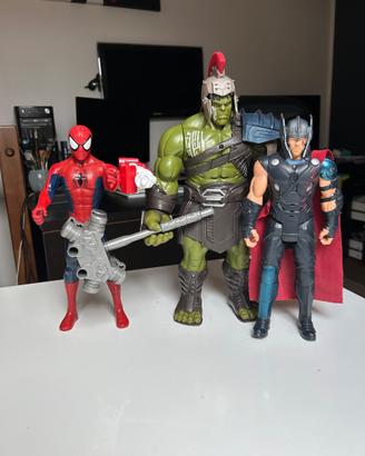 Action Figure Marvel – Spiderman Hulk Thor Capitan