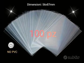 100 Bustine Protettive Trasparenti 56x87mm NUOVE