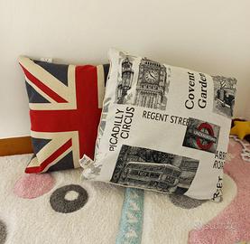 Cuscino Londra London toni bianco nero Covent Gard