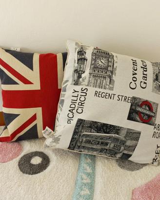 Cuscino Londra London toni bianco nero Covent Gard